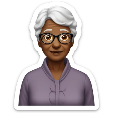 Grandma with glasses whos being baptized sticker