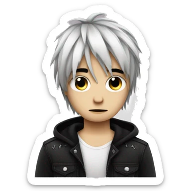 Emo hairstyle boy sticker
