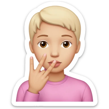 Pink promise with thumbs touching sticker