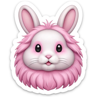 cute rabbit pink sticker