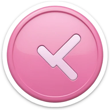 baby pink check mark button sticker