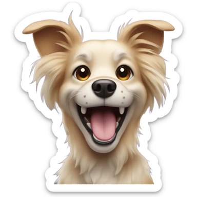 Crazy dog sticker