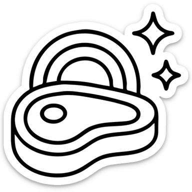 rainbow meat with sparkles sticker