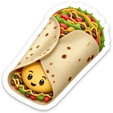 Bean burrito sticker