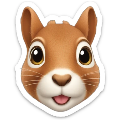 squirrel shows-heart sticker