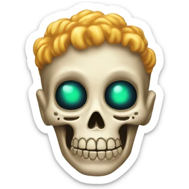 Una calavera explotando sticker