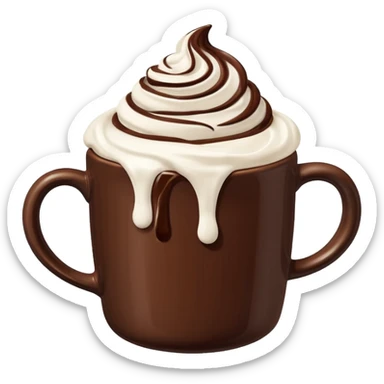 Cioccolata calda aestetich senza faccia sticker