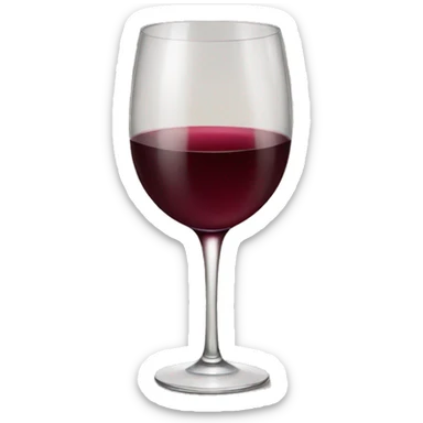 glass of red wine sticker