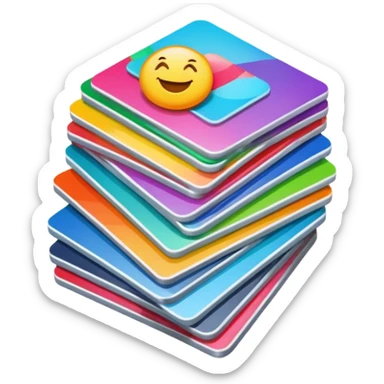 Many photocards in one stack sticker