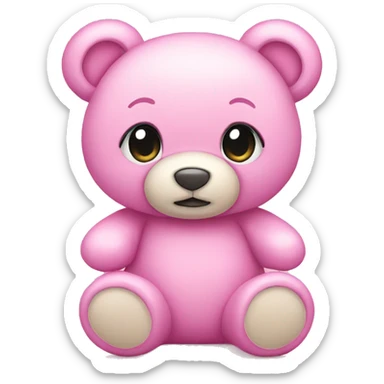 Pink teddy bear  sticker