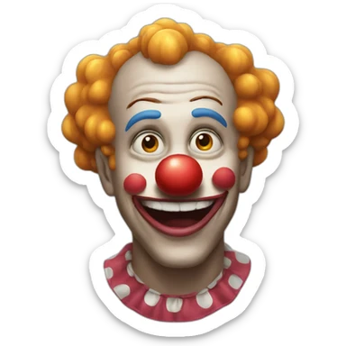 clown realizing it was worth it sticker