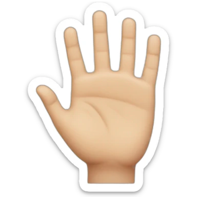 hand showing four fingers sticker