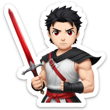 Asta with his sword  sticker