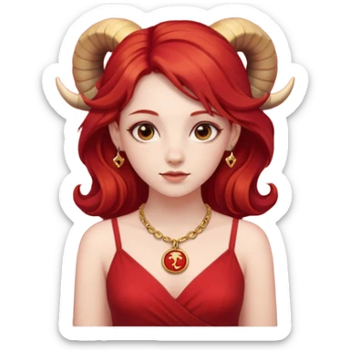 Aries like girl sticker