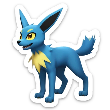 Lucario-Umbreon-Jolteon-Zeraora full body sticker