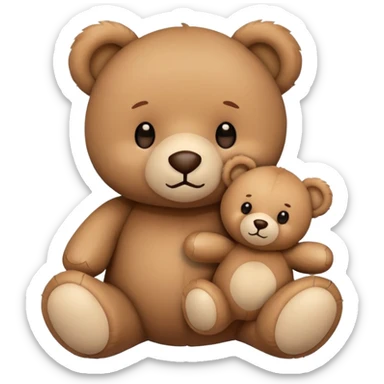 Crea un oso con otro arriba sticker