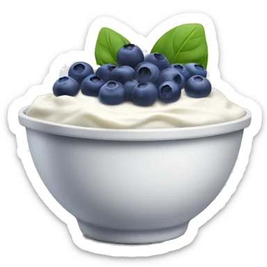 Yoghurt bowl with blueberries sticker