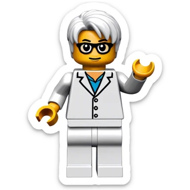 satoru gojo en lego sticker