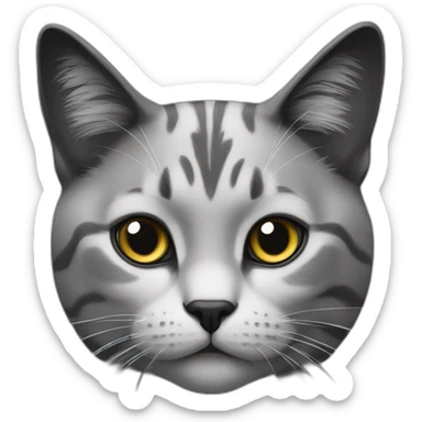 Norvegian cat black and white  sticker