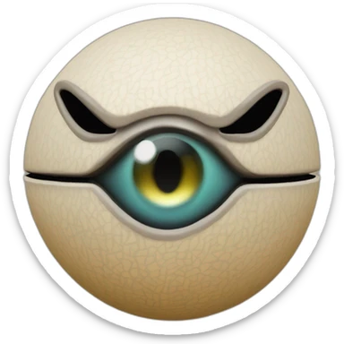 3d sphere with a cartoon Mule skin texture with Eye of Horus sticker