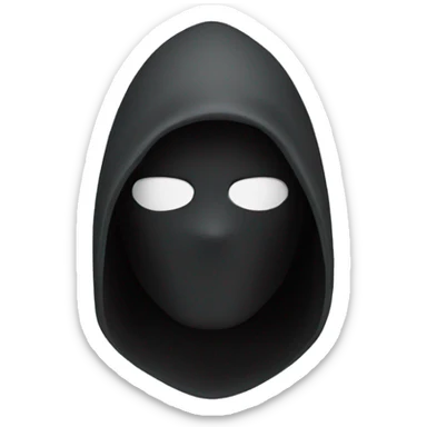 mysterious masked hooded man sticker