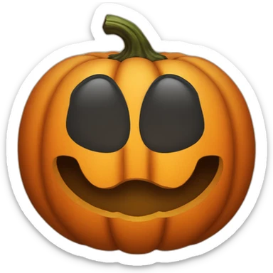 jackolantern with a mustache sticker