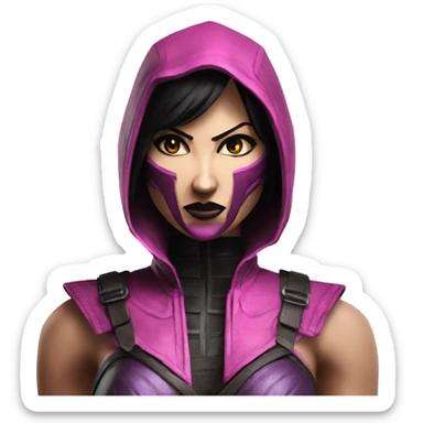 frightened Mileena Mortal Kombat X sticker