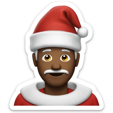 ugly man wearing a santa costume  sticker