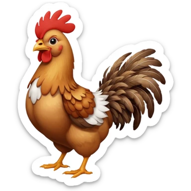 chicken spinning in a dance sticker