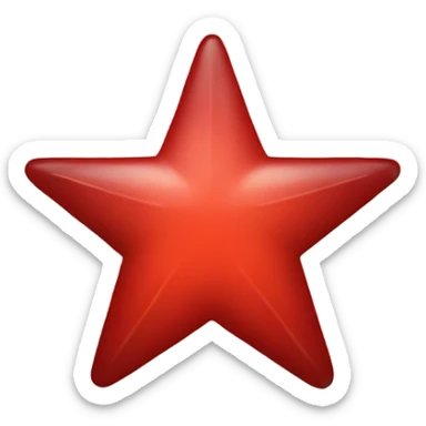 Red star with red circle sticker