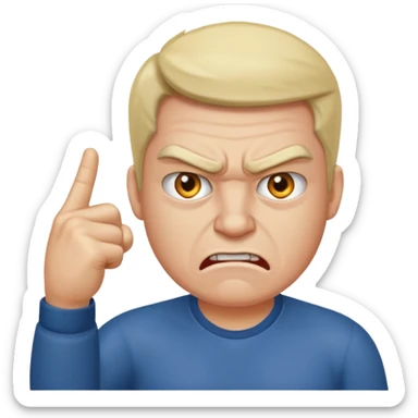 Cree moi un emoji d’un humain qui fait un doigt d’honneur  sticker