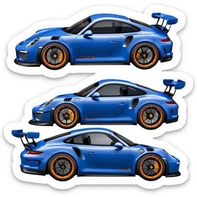 Navy blue Porsche gt3 rs sticker