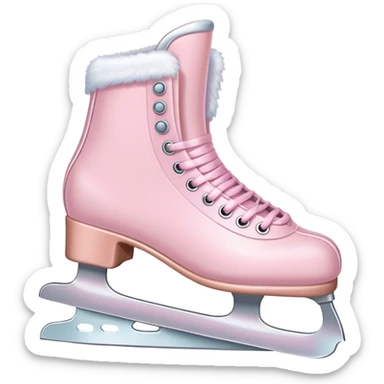 pastel pink ice skates sticker