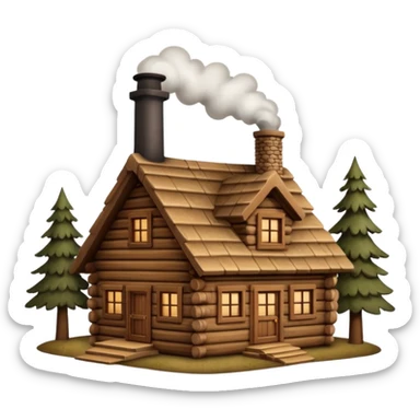 log cabin sticker
