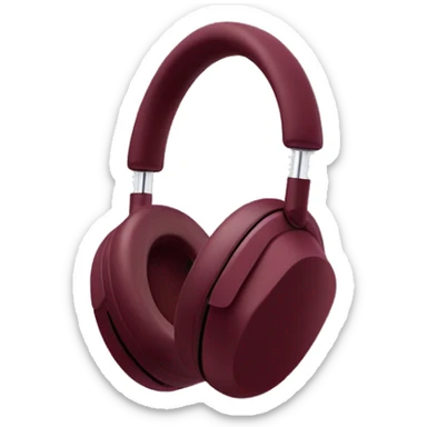 Air pods max headphones in burgundy colour  sticker