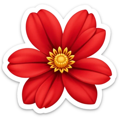 scarlet flower sticker