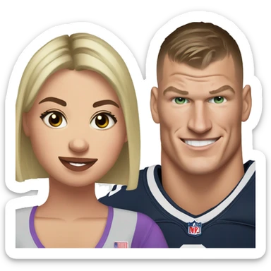 livvy dunn and baby gronk  sticker