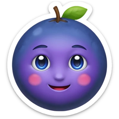 Un emoji fruit myrtille sticker