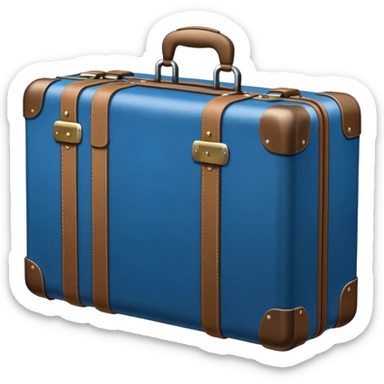 Blue luggage sticker
