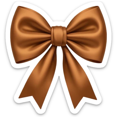 brown bow sticker