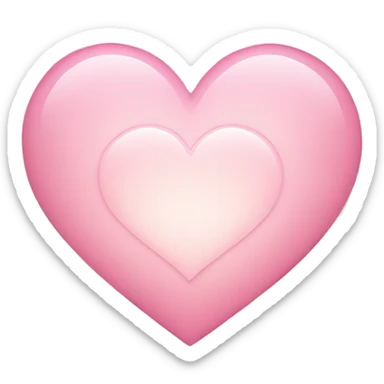 Heart in light pink sticker
