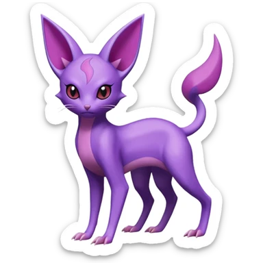 Espeon-Sneasel-Fakémon-hybrid-creature (full body)  sticker
