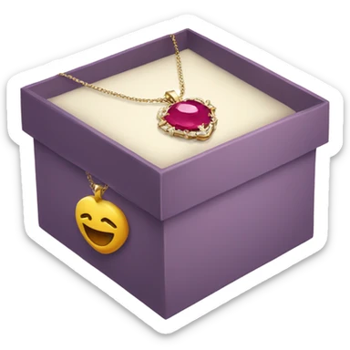 beautiful necklace in a box sticker