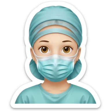 une personne avec un masque covid sticker