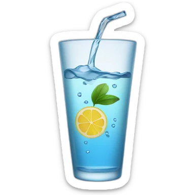 drink water from glass sticker
