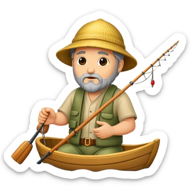 Biblical fisherman sticker