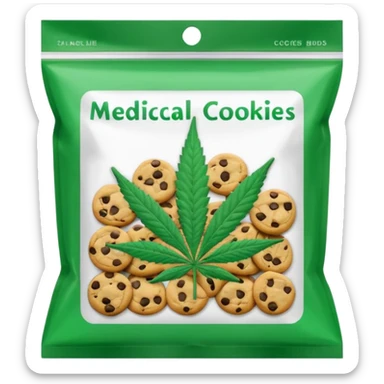 Weed pound baggie with the name medical cookies on it

 sticker