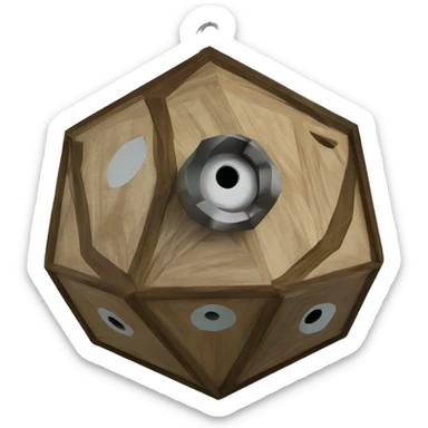 Overgrown Truncated Icosahedron tree birdhouse  sticker