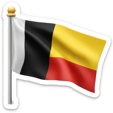 Belgium flag (flag is in 3 parts, one red, one yellow and one black) sticker