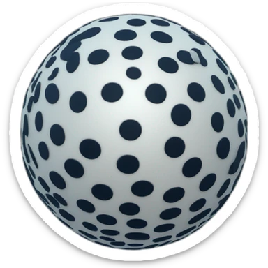 3d sphere with police skin pattern texture sticker
